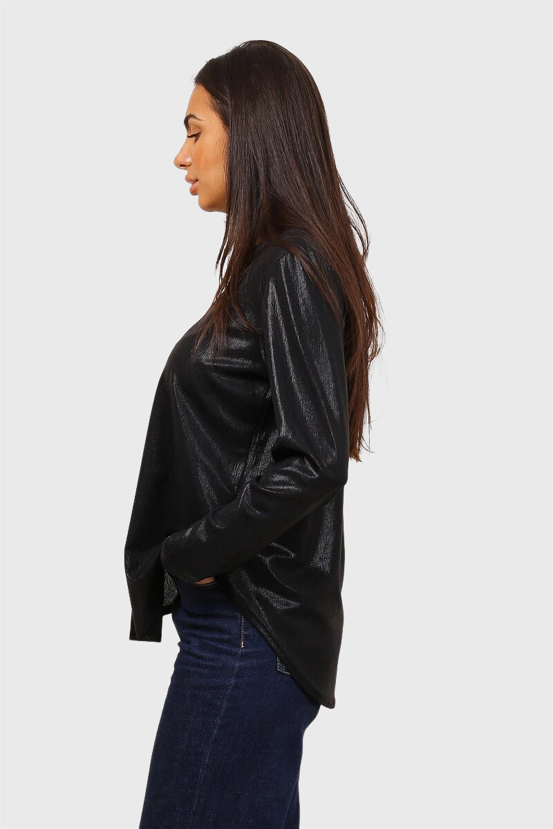 BLOUSE NOIRE BRILLANTE ESPERIA