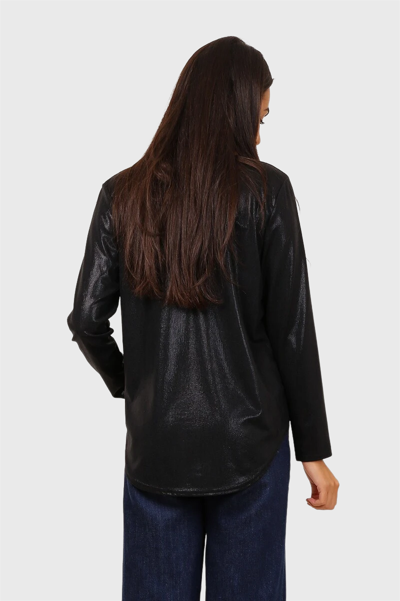 BLOUSE NOIRE BRILLANTE ESPERIA