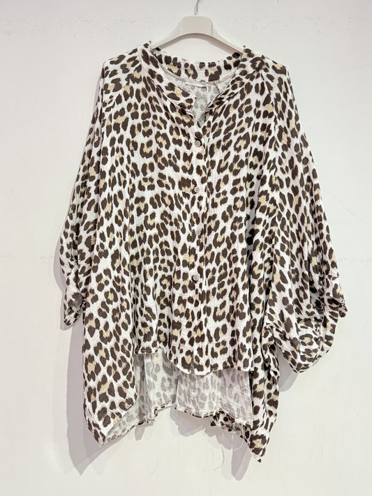 CHEMISE IMPRIMÉE EN GAZ DE COTON