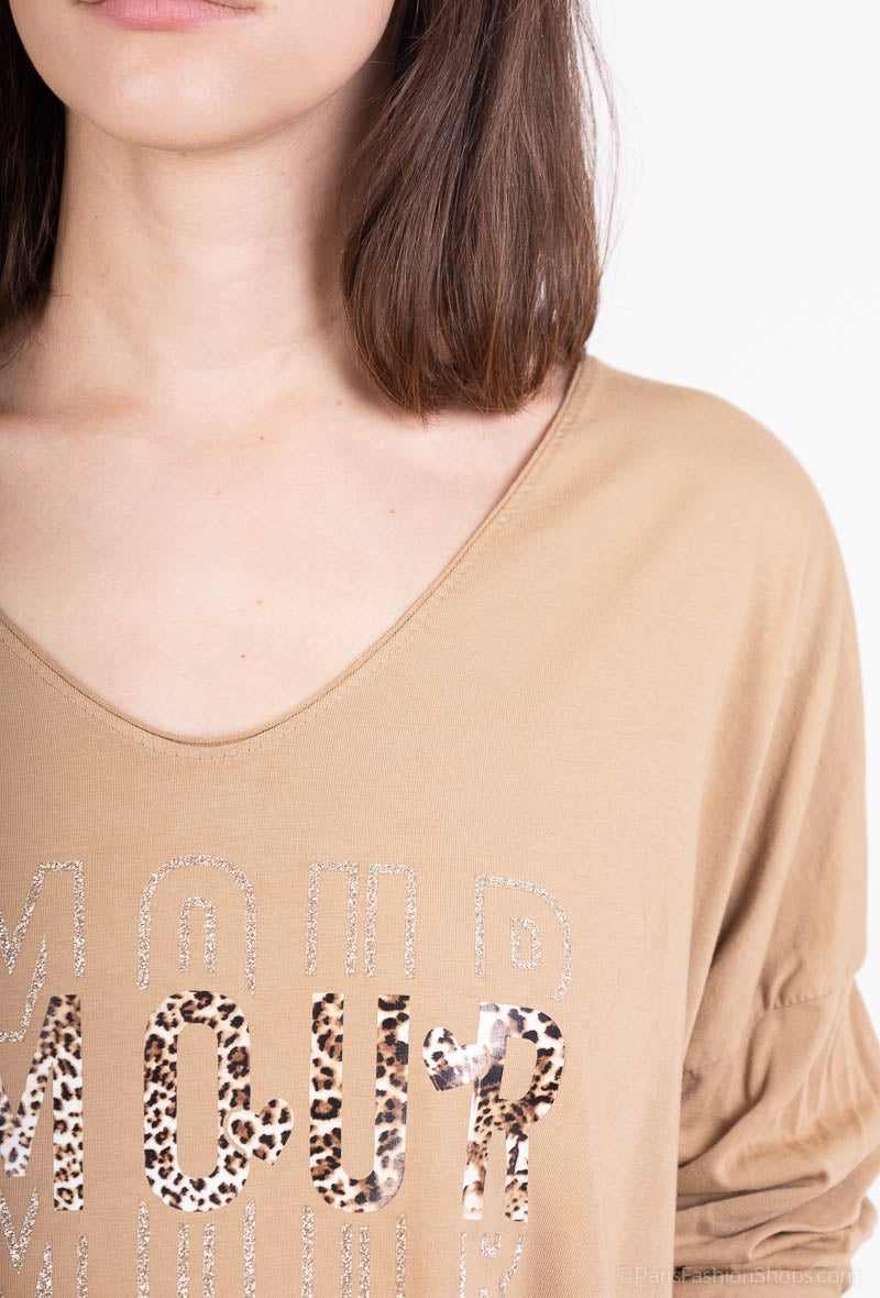 T-SHIRT A MANCHES LONGUES AMOUR